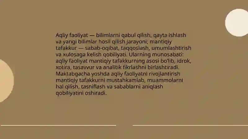 Maktabgacha yoshdagi bolalarning mantiqiy tafakkurini rivojlantirishda aqliy faoliyatining oʻrni 3