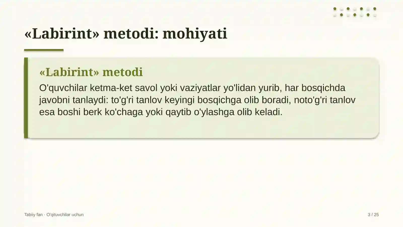 tabiiy fan darslarida labirint metodidan foydalanish 9470 3