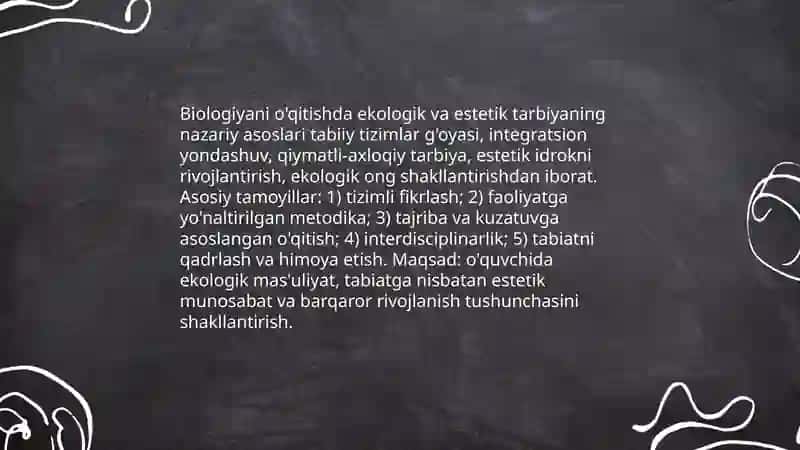 Biologiyani o'qitishda ekologik va estetik tarbiya 3