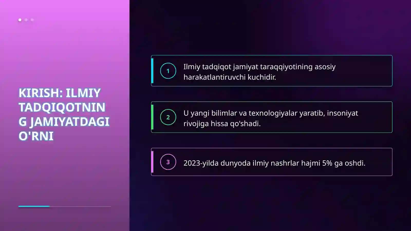 Ilmiy tadqiqotning namoyon bo'lish jihatlari 3