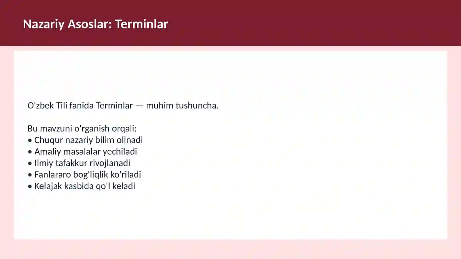 O'zbek Tili Arxaizmlar Dars ishlanma 3