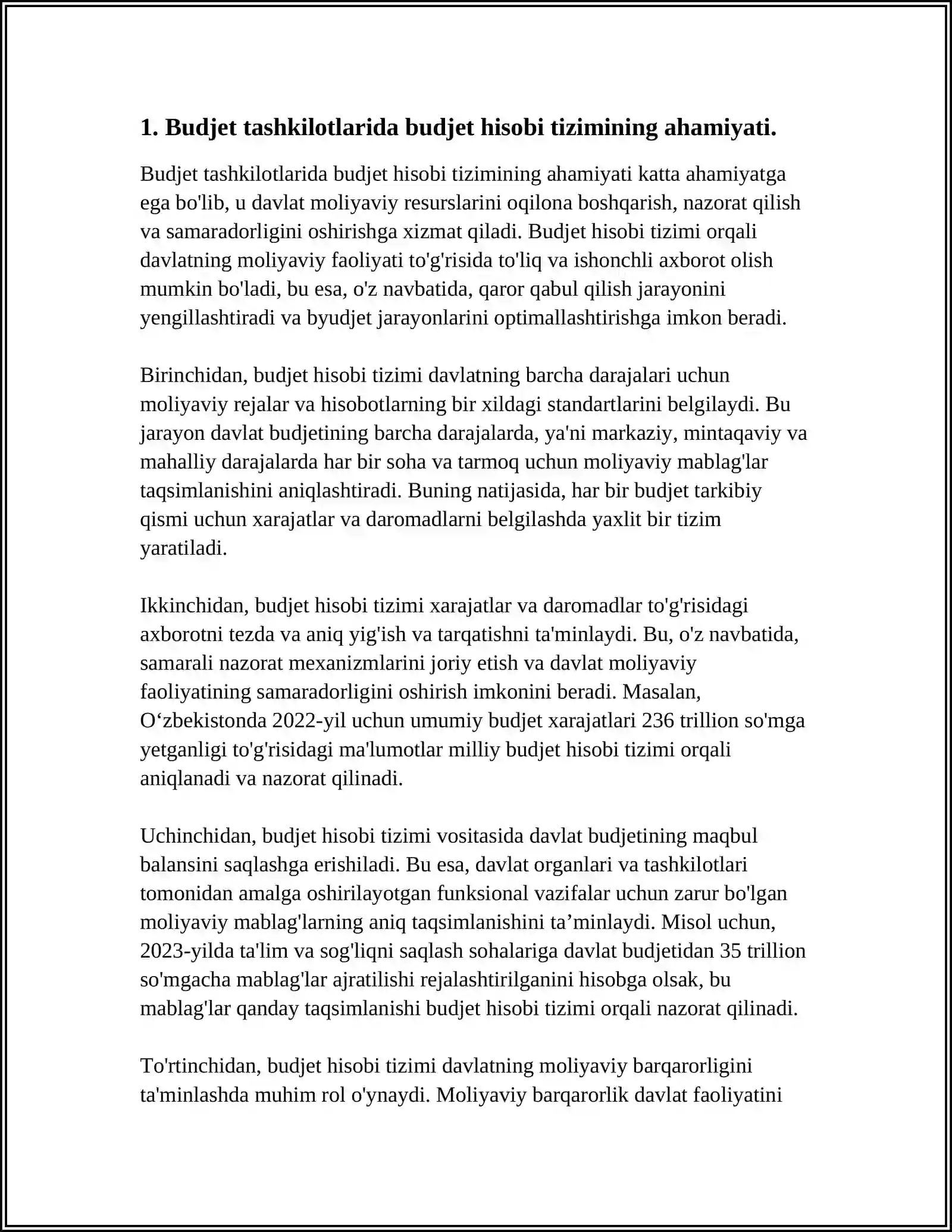 BUDJET TASHKILOTLARIDA BUDJET HISOBINING TASHKILIY-USLUBIY JIHATLARI 3