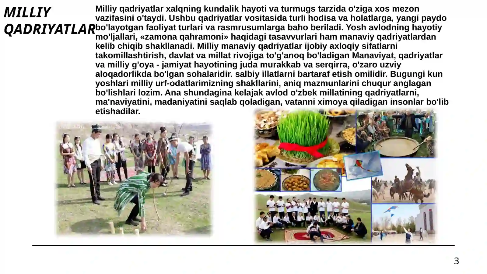 Milliy qadriyatlar 3