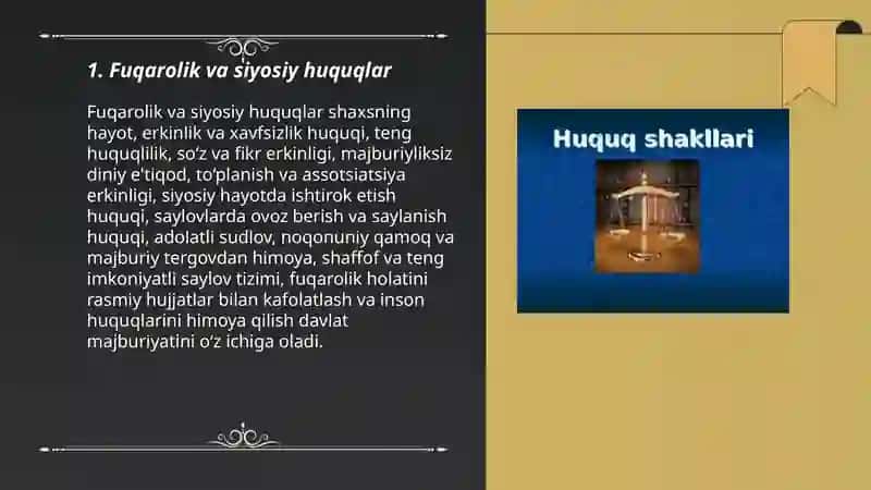 Inson hamda fuqarolarning huquq va erkinliklari 3
