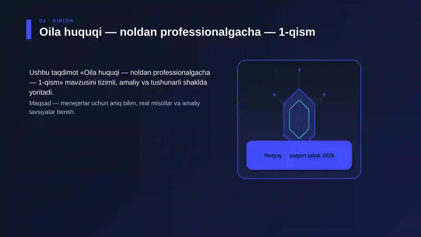 Oila huquqi — noldan professionalgacha — 1-qism 3