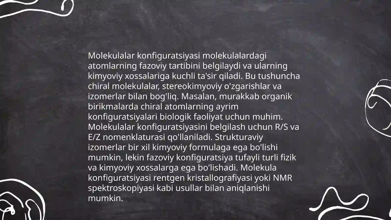 Molekulalar konfiguratsiyasi 3