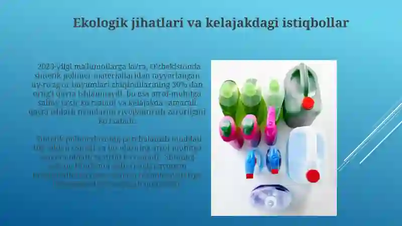 Sintetik polimer materiallardan tayyorlangan buyumlar va orov boģlash materiallari 3