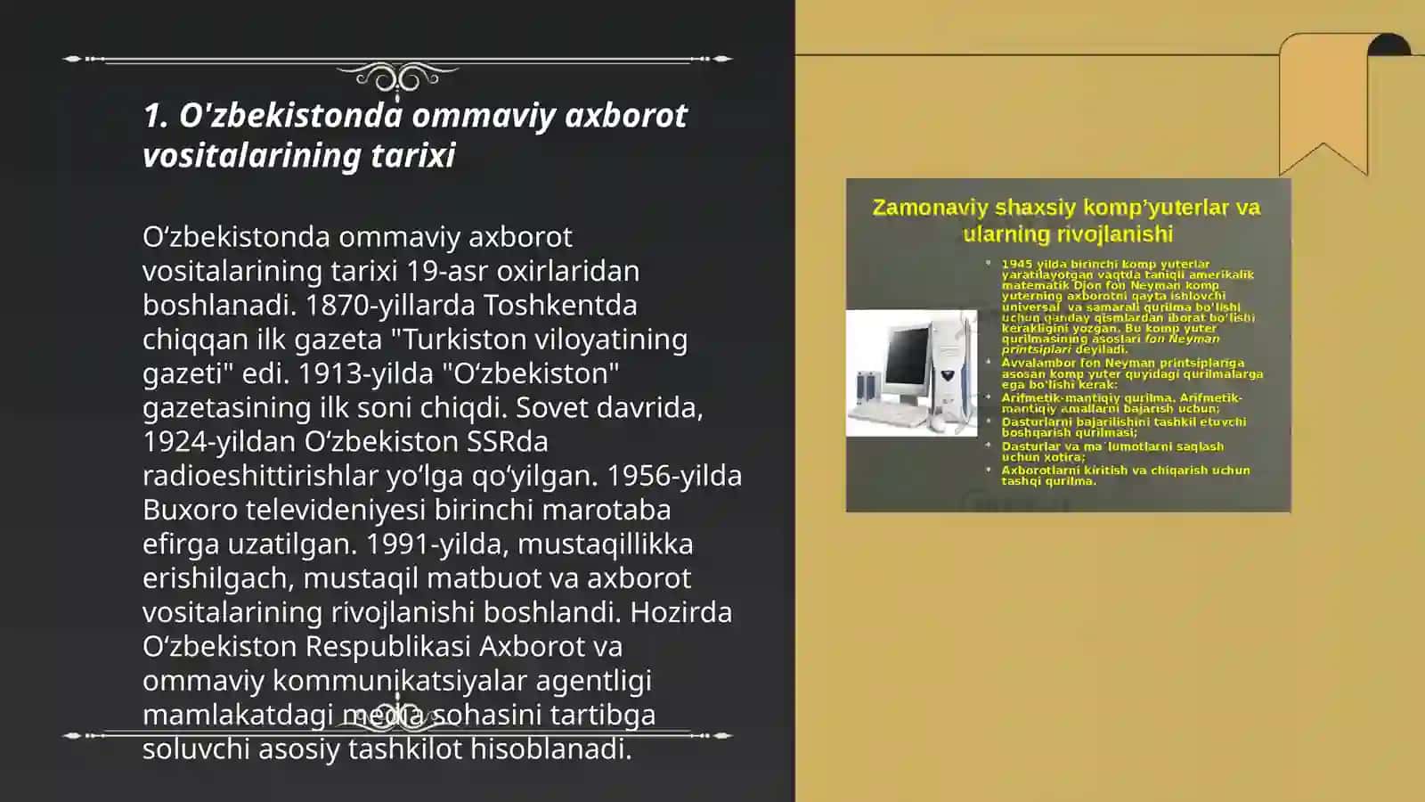 Oʻzbekiston Respulikasida ommaviy axborot vositalaring faoliyati 3