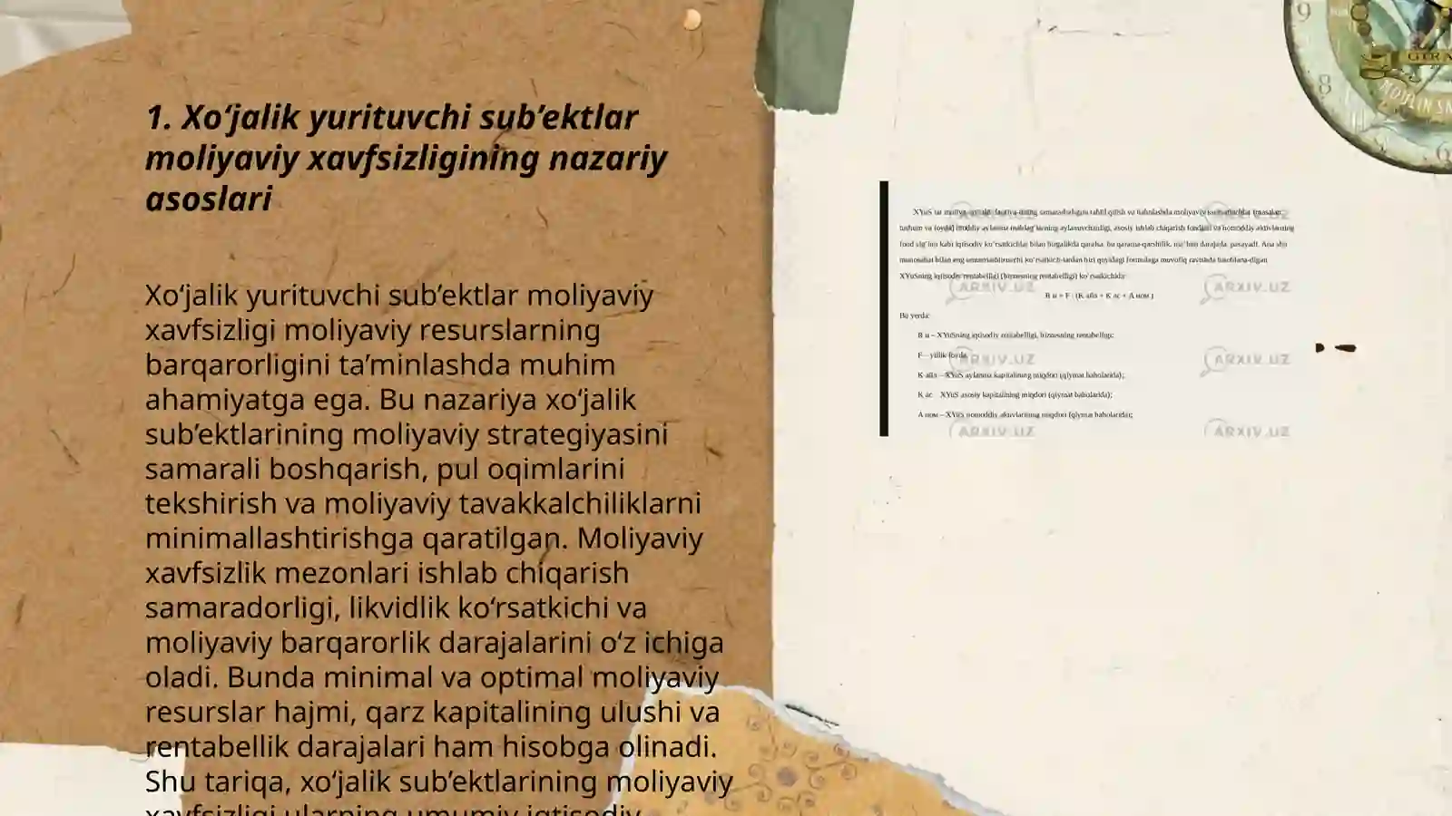 Xo‘jalik yurituvchi sub’ektlar moliyaviy xavfsizligining nazariy asoslari 3