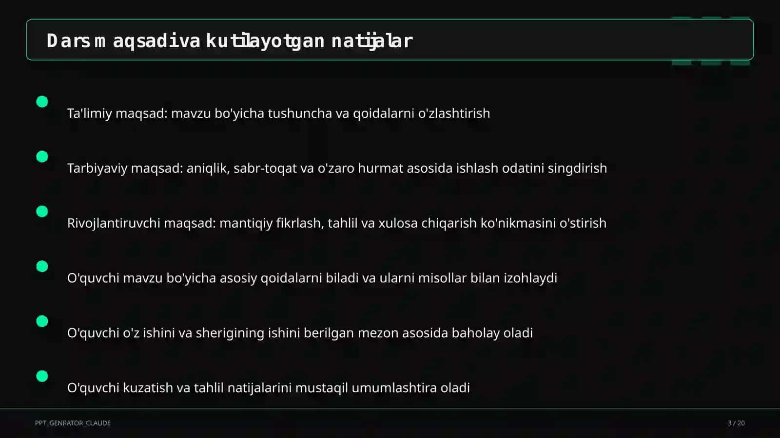 Sun'iy intellekt yordamchisi bilan dars ishlanmasi tuzish (2026) 3