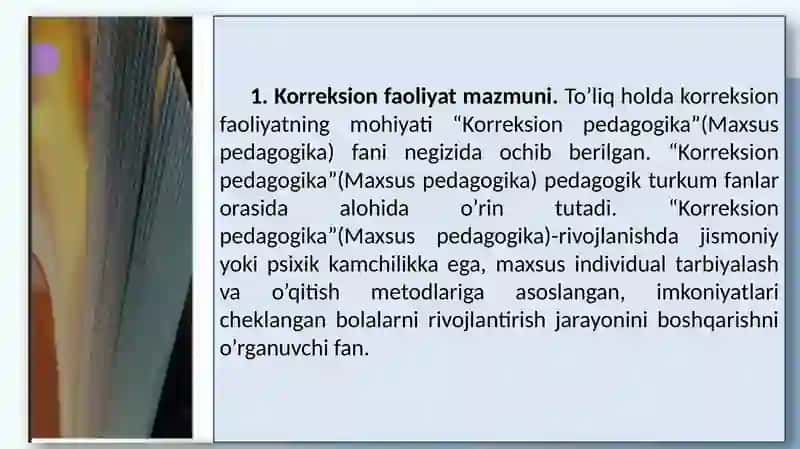Koreksionfaoliyat.Fanlarnio’zlashtiraolmaslikvaunikorreksiyalash(pedagogiktuzatish) 3
