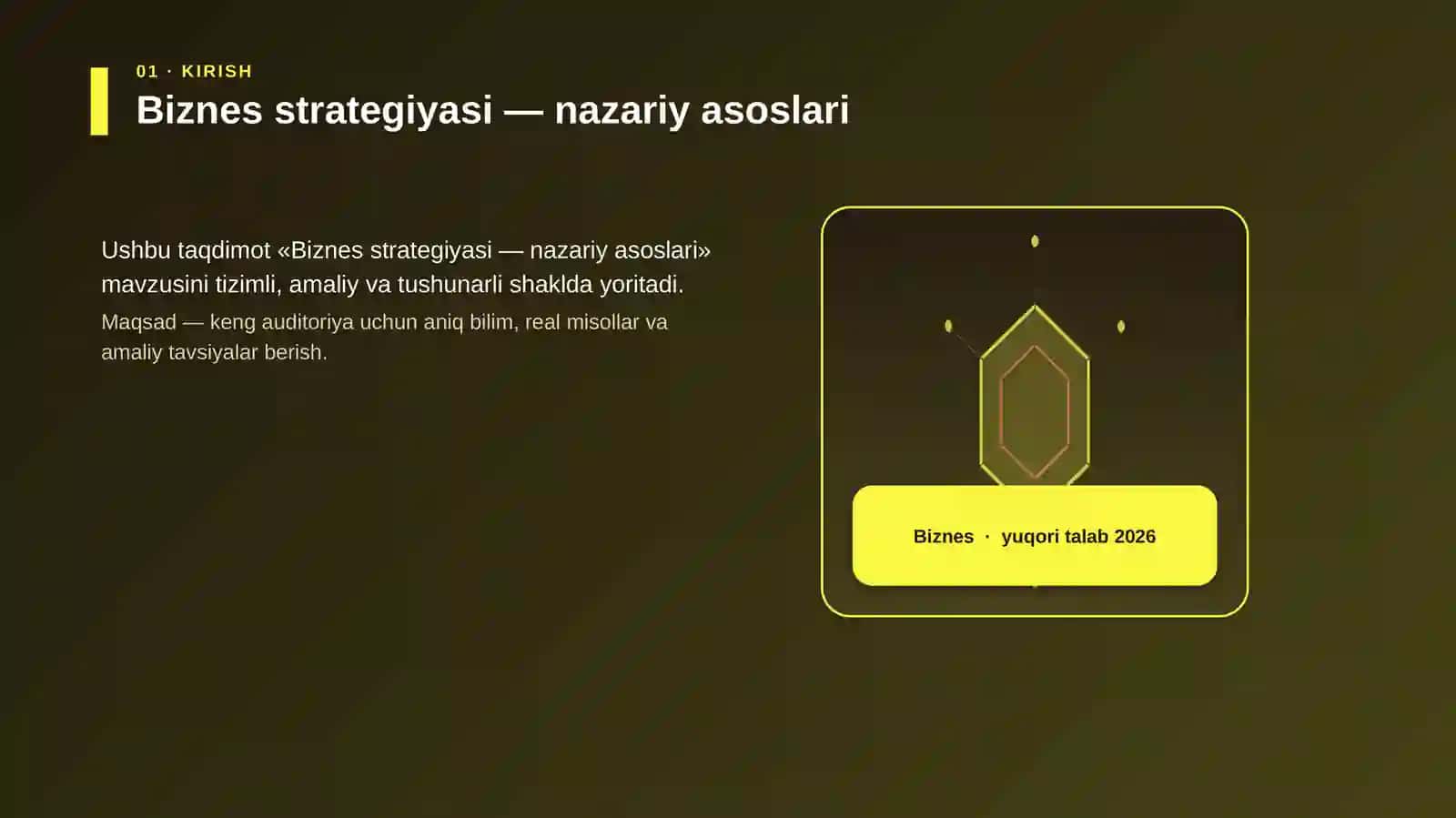 Biznes strategiyasi — nazariy asoslari 3