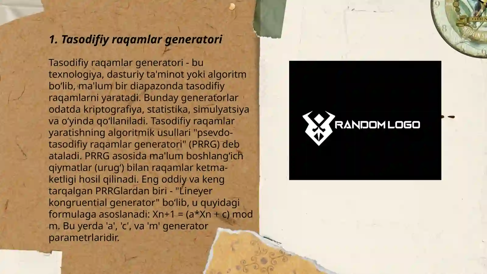 Tasodifiy raqamlar generatori 3