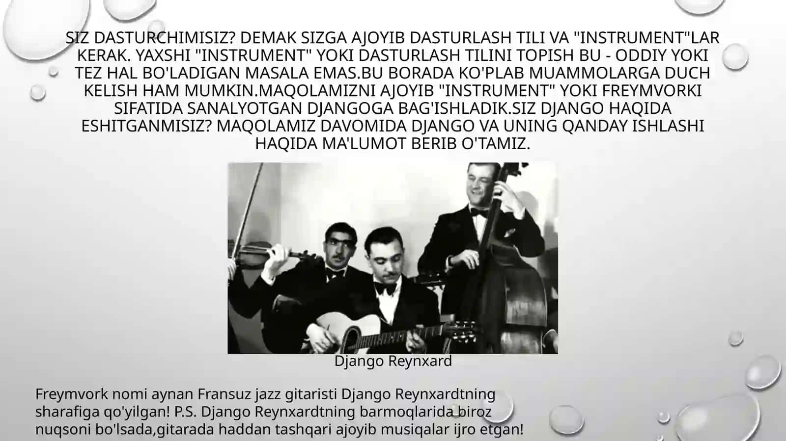 Zamonaviy dasturlashtillaridan tayyorlagan TAQDIMOTI 3