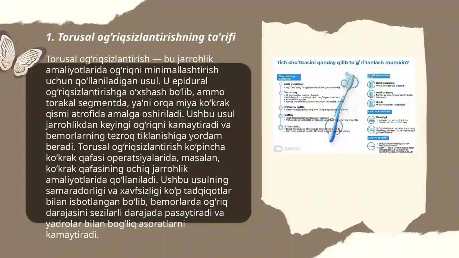 Torusal og’riqsizlantirishning og’iz ichi usuli. Og’riqsizlantirish vaqtida kizatiladigan asoratlar va ularni bartaraf etish 3