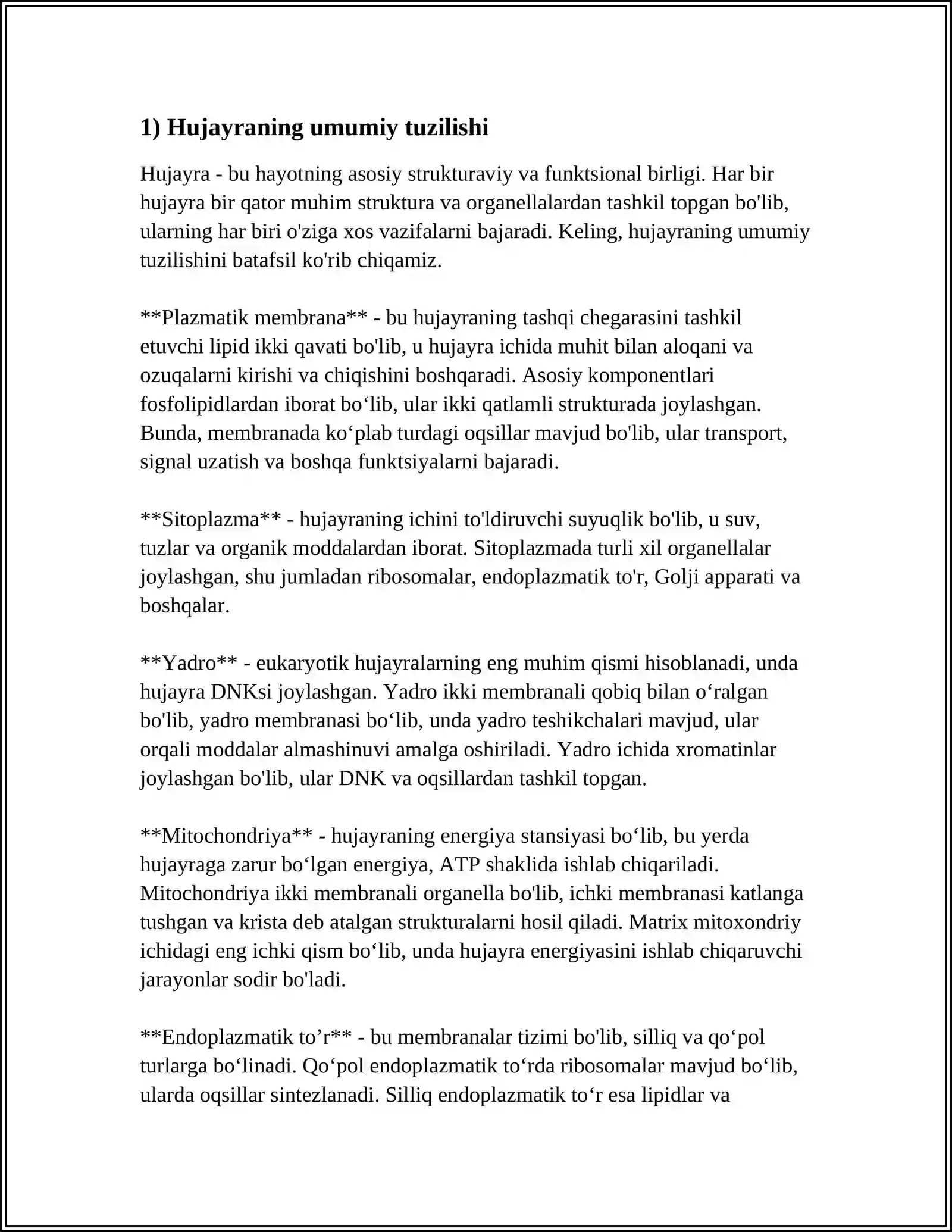 HUJAYRANING UMUMIY TASNIFI 3