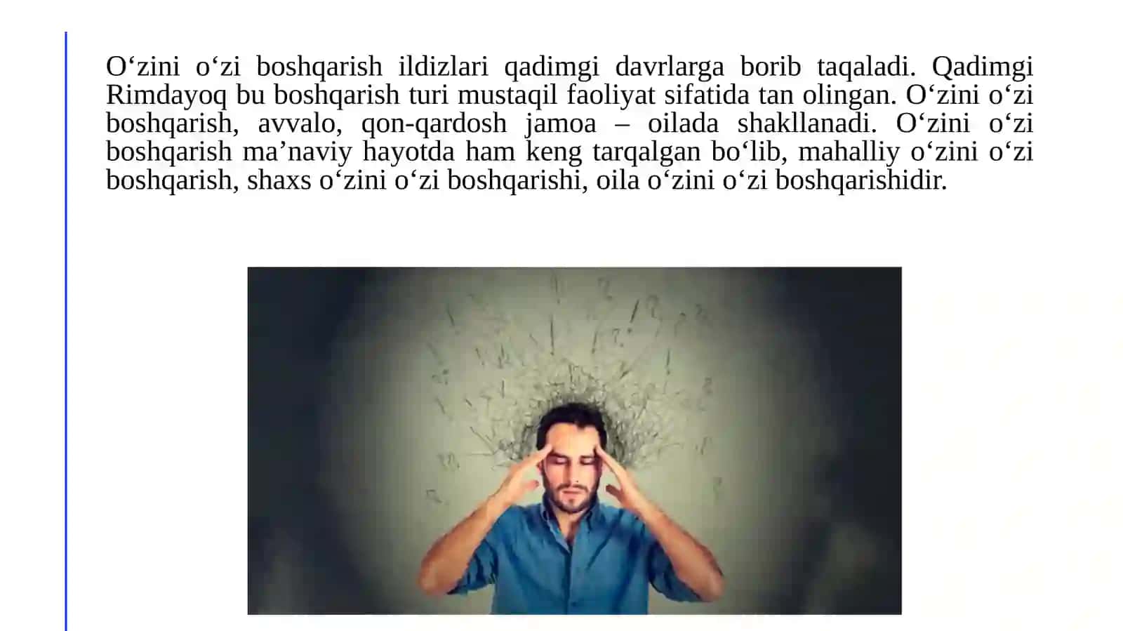 O‘z-o‘ziniboshqarishning mohiyati va uzilmalari 3