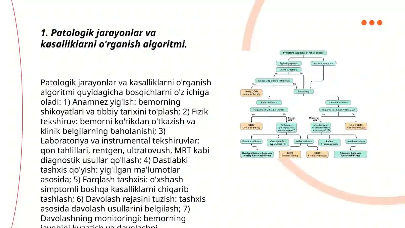 Patologik jarayonlar va kasalliklarni o‘rganish algoritmi: Tashxis qoʻyish.Klinik va anatomik tahlil 3