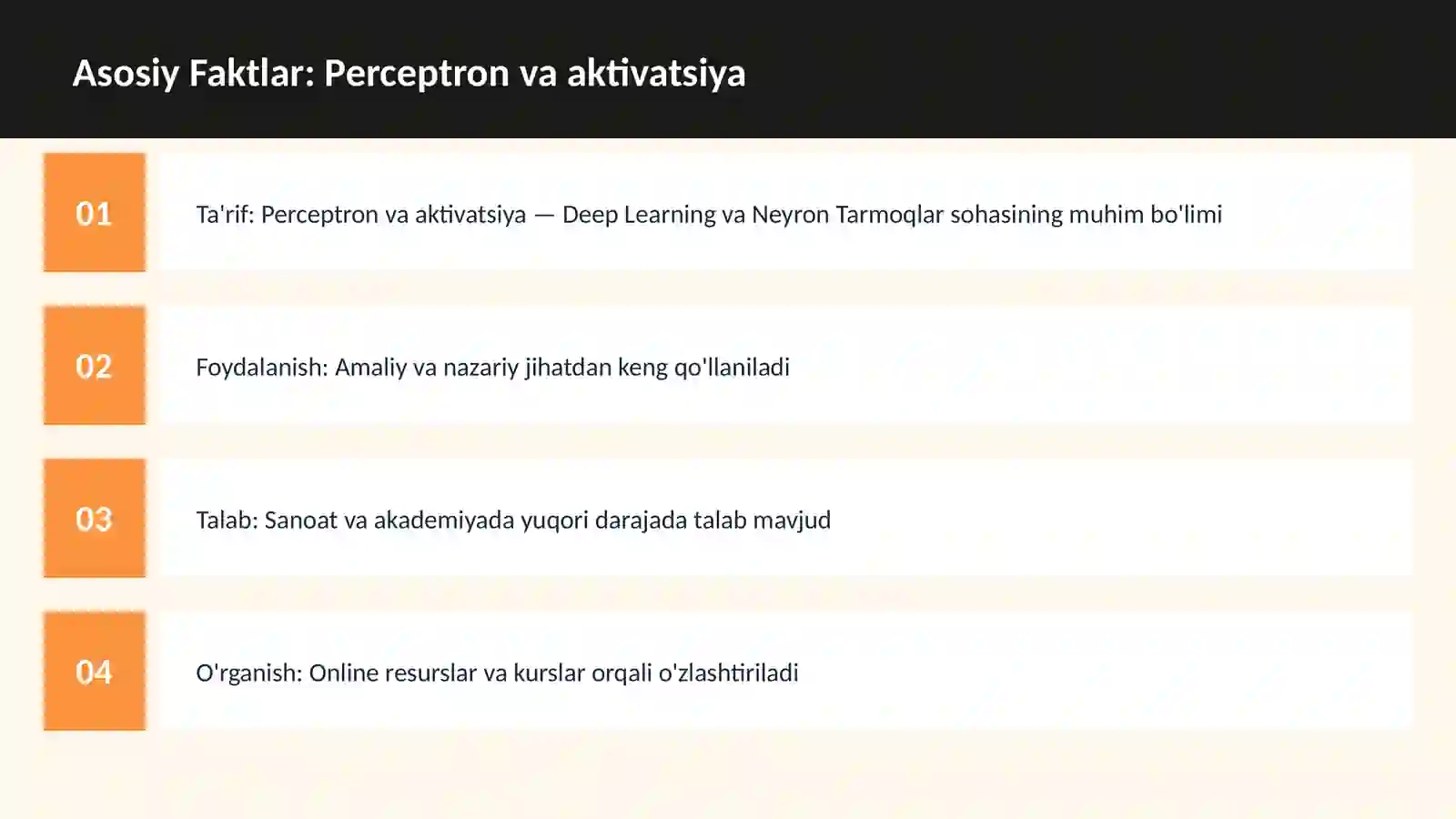 AI | DEEP LEARNING VA NEYRON TARMOQLAR 3