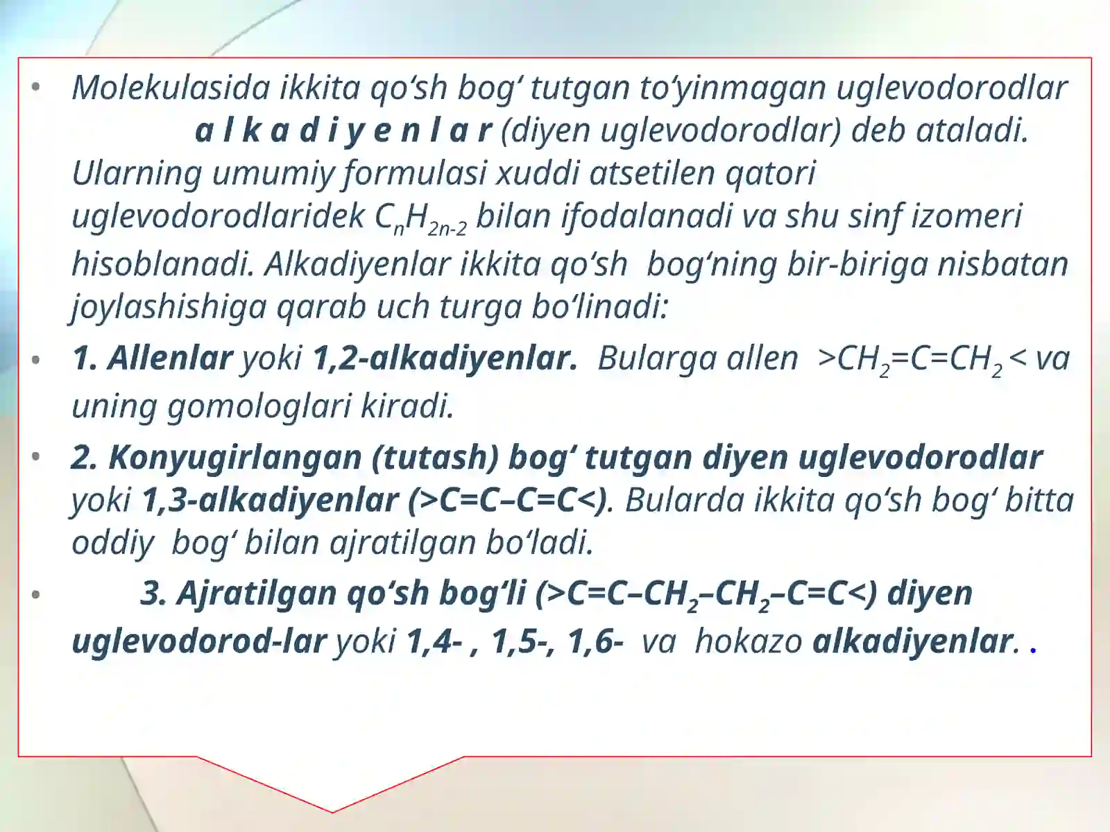 ALKADIYЕNLAR 3