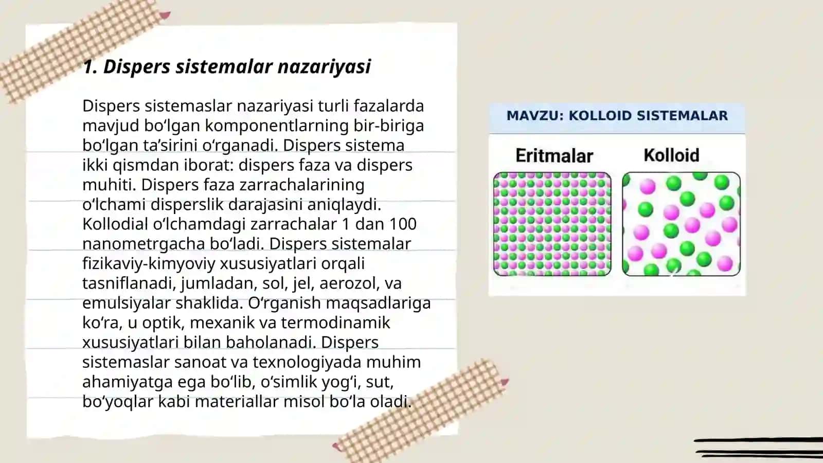 Dispers sistemalar nazariyasi 3