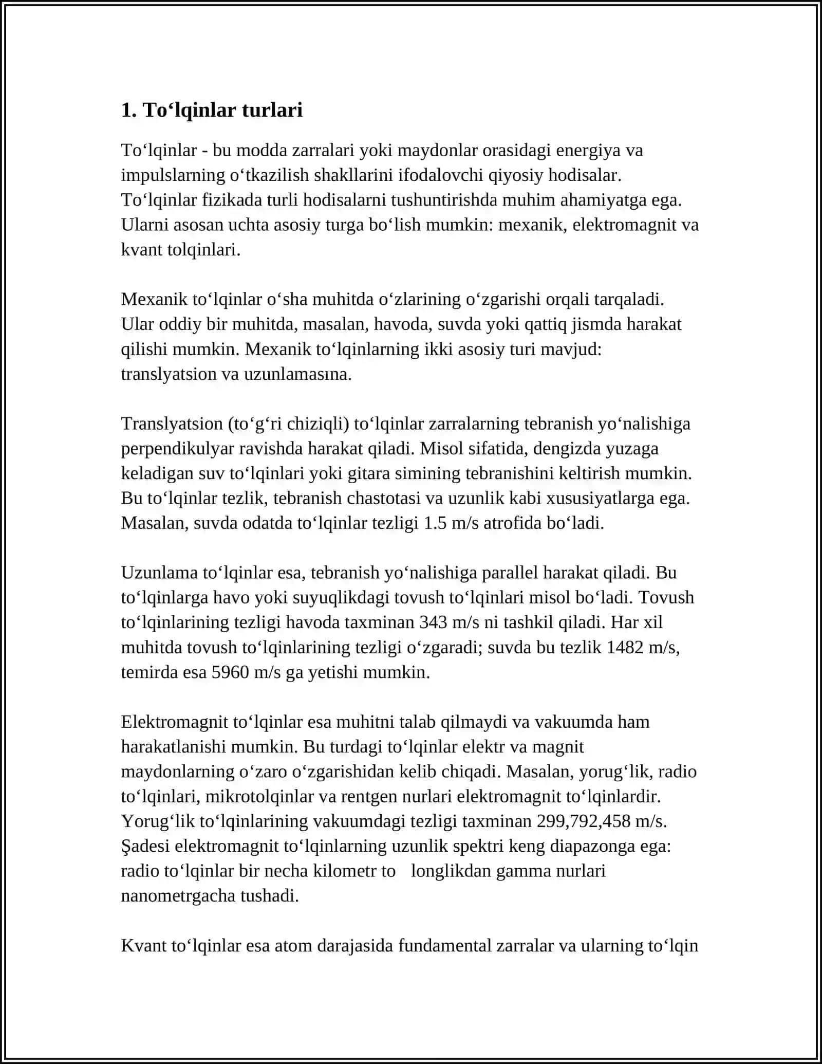 TOVUSH TO'LQINLARI VA ULARNING XARATERISTIKASI 3