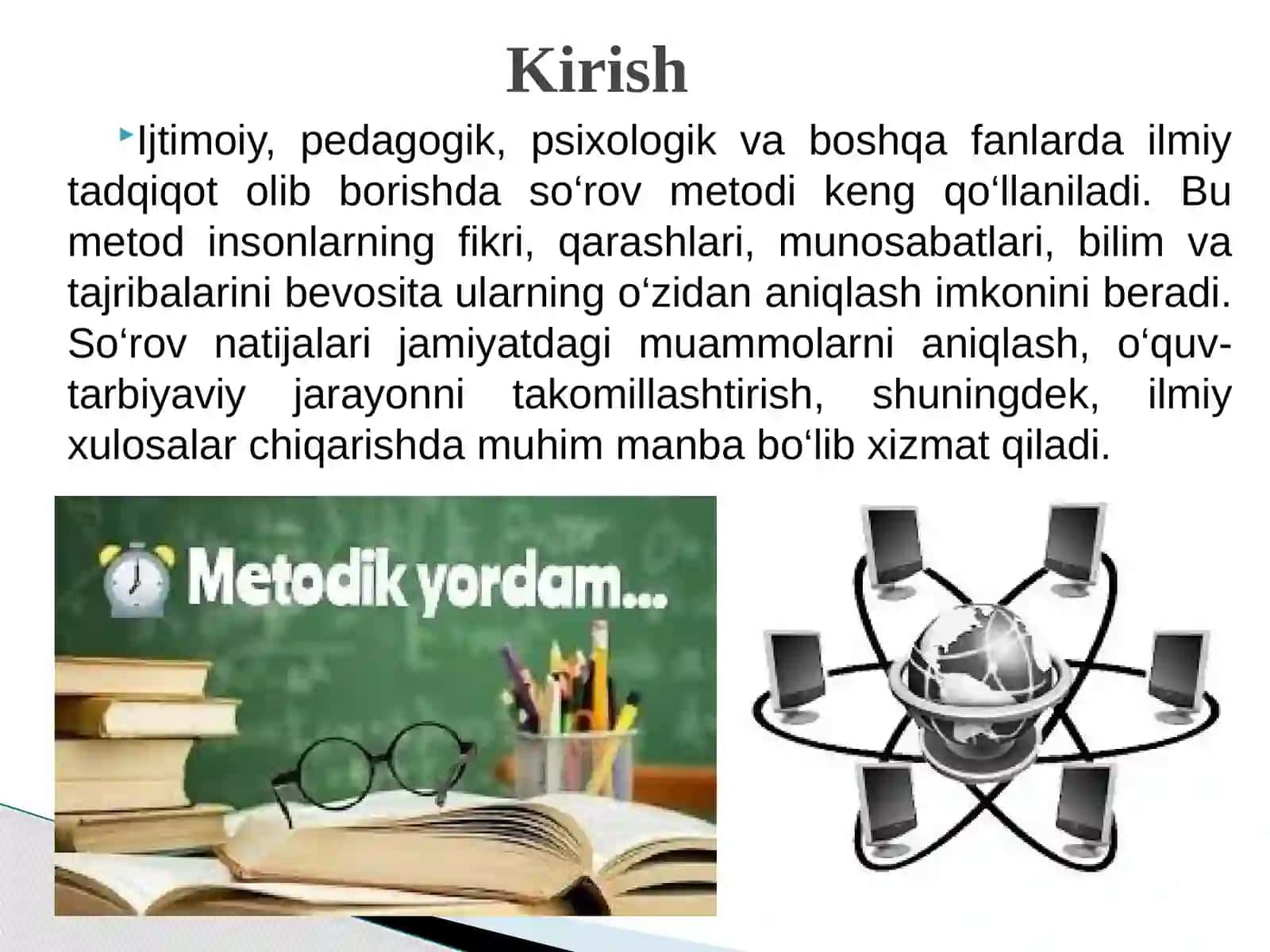 SO‘ROV METODI VA O‘TKAZILGAN TADQIQOTLAR 3