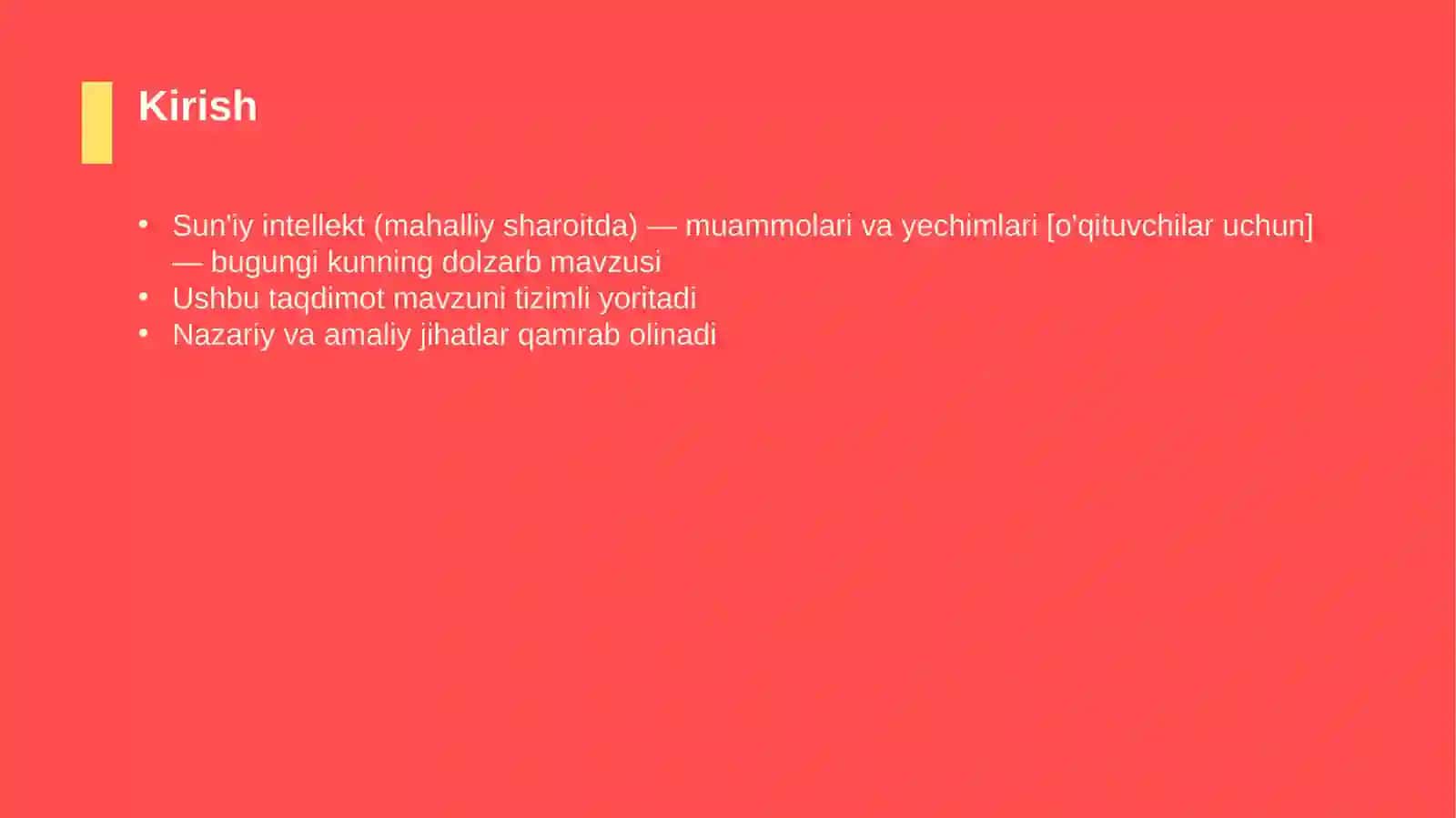 Sun'iy intellekt (mahalliy sharoitda) — muammolari va yechimlari [o'qituvchilar uchun] 3