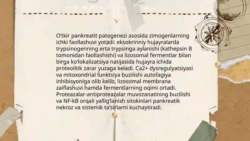Oʻtkir pankreatik kelib chiqishi va davolashda biokimyoviy asoslari 3