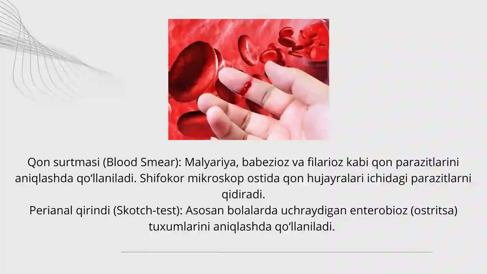 Parazit kasalliklarning diagnostika usullari 3