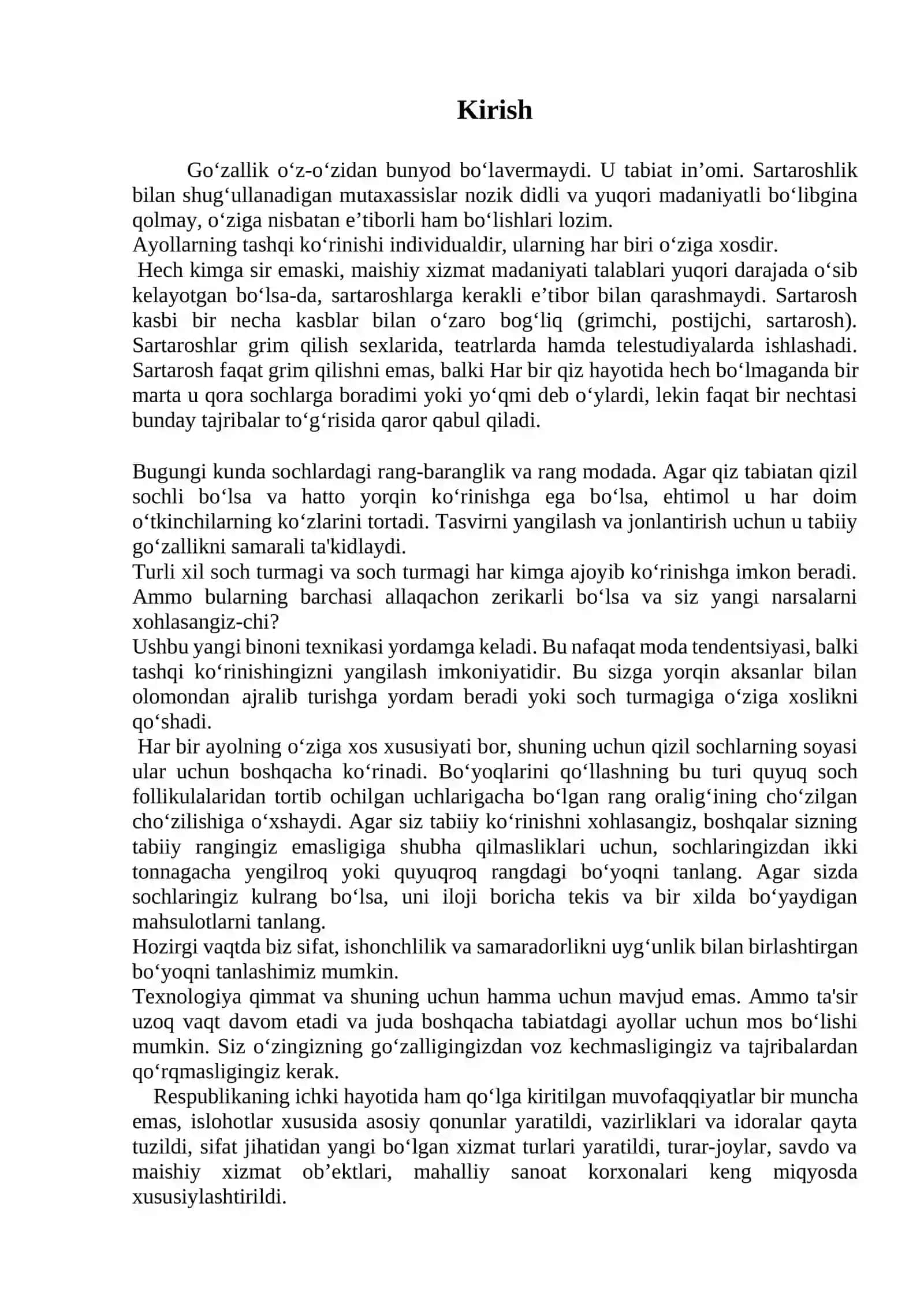 Koloristika fanidan o'qitish materiallari to'plami 3