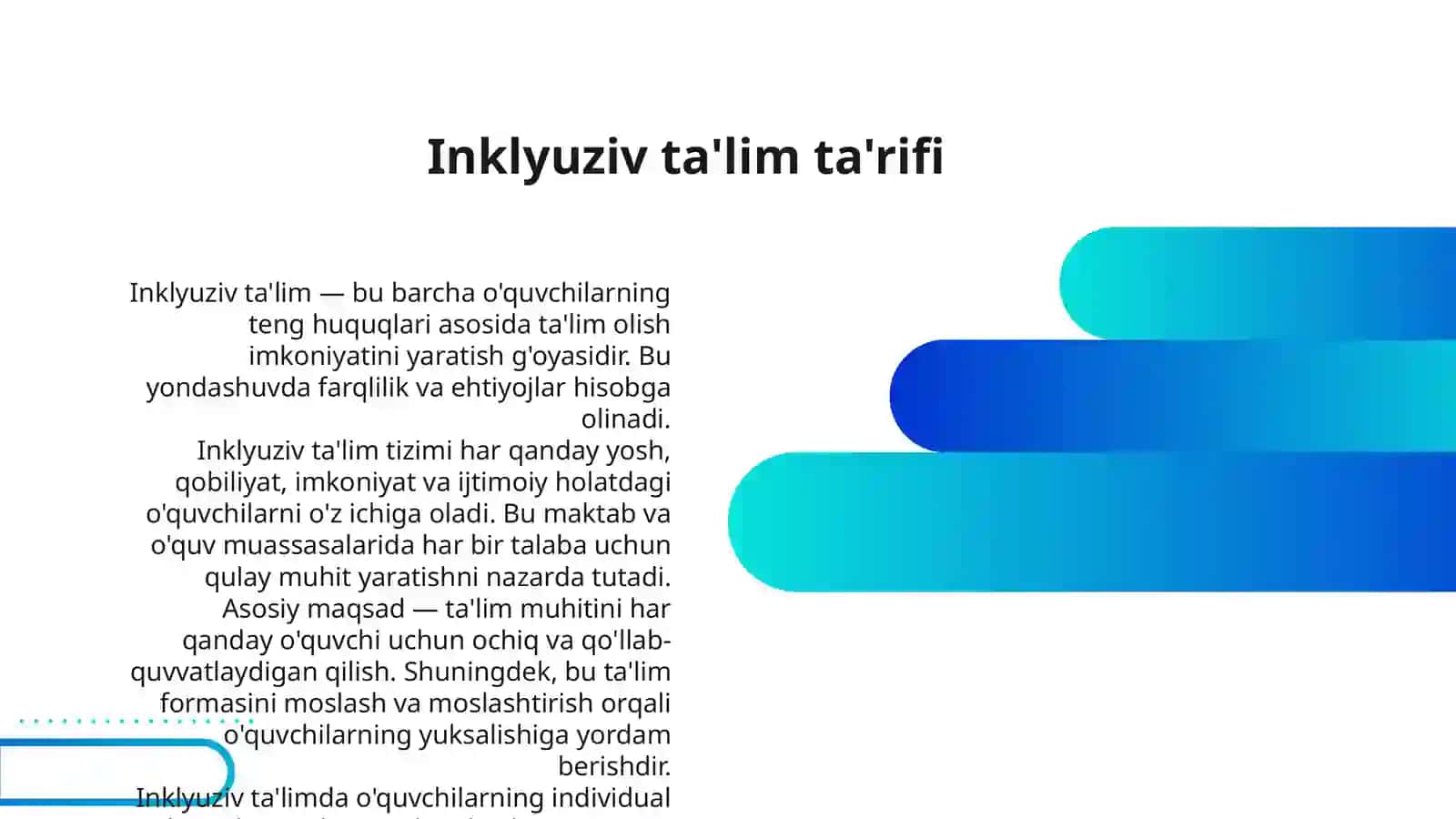 INKLYUZIV TA'LIM MAZMUNI VA MOHIYATI 3