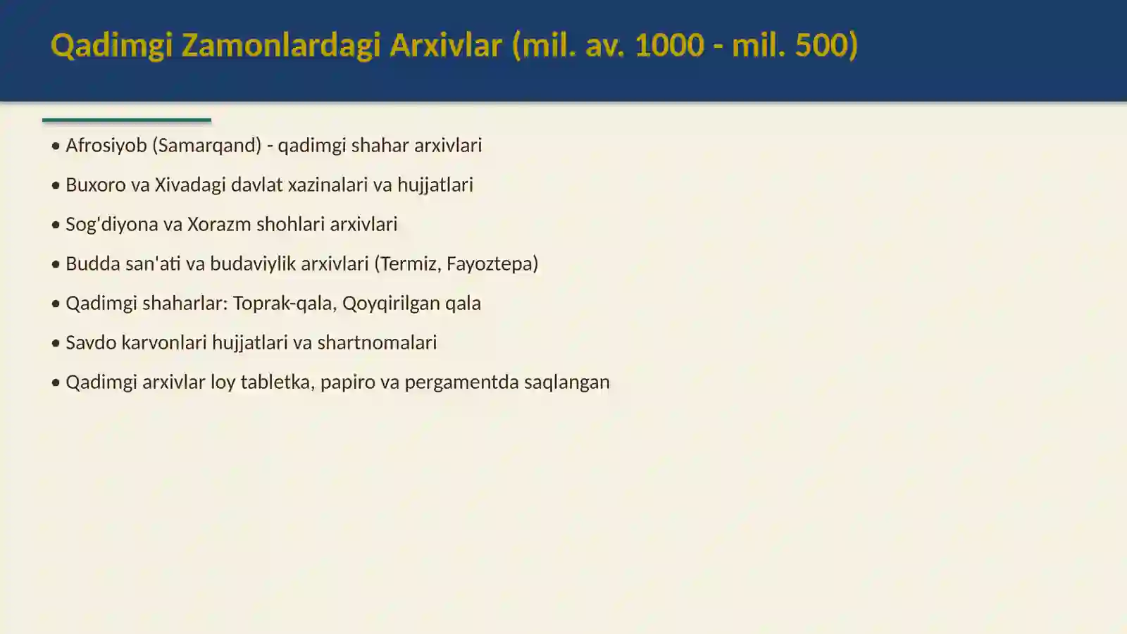Turkiston oʻlkasida arxiv ishi 3