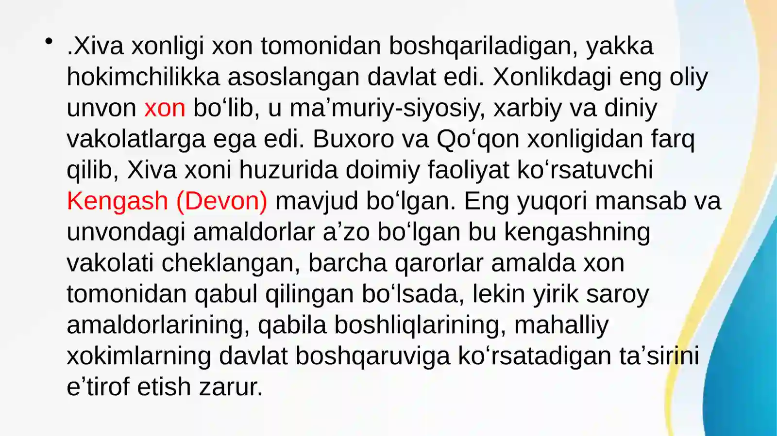 Xiva xonligida kengash 3