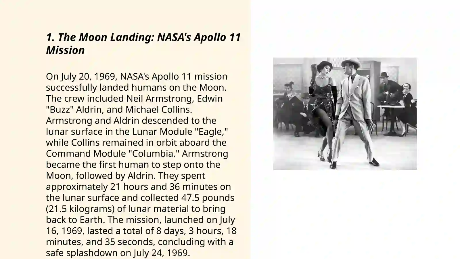 Giant leaps and description 3