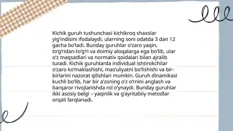 Kichik guruhlar psixologiyasi 3