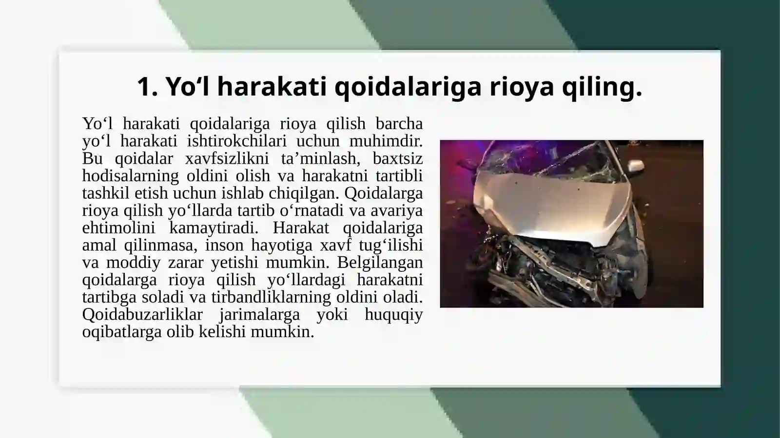 Yo'lharakati qoidalari 3