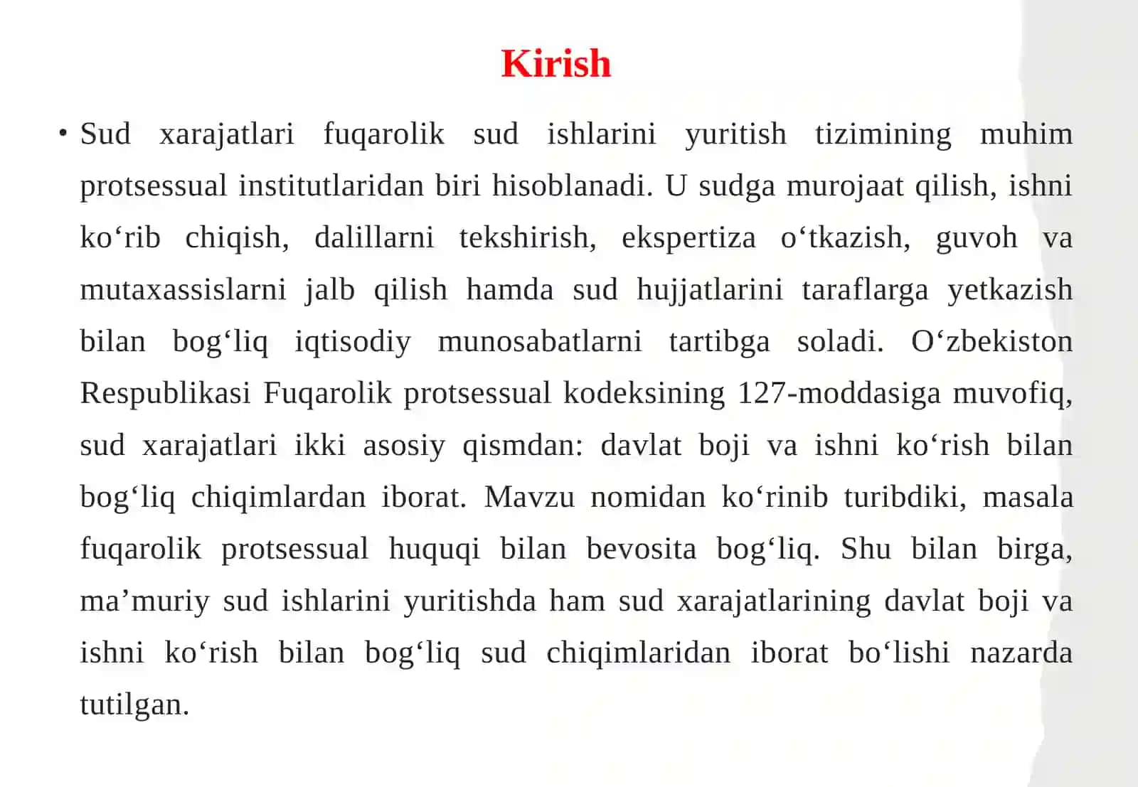 Sud xarajatlari, davlat boji va ishni ko‘rish bilan bog‘liq chiqimlar 3