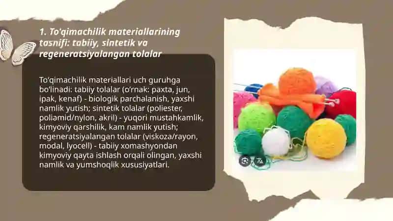 To'qimachilik materiallarining tasnifi 3