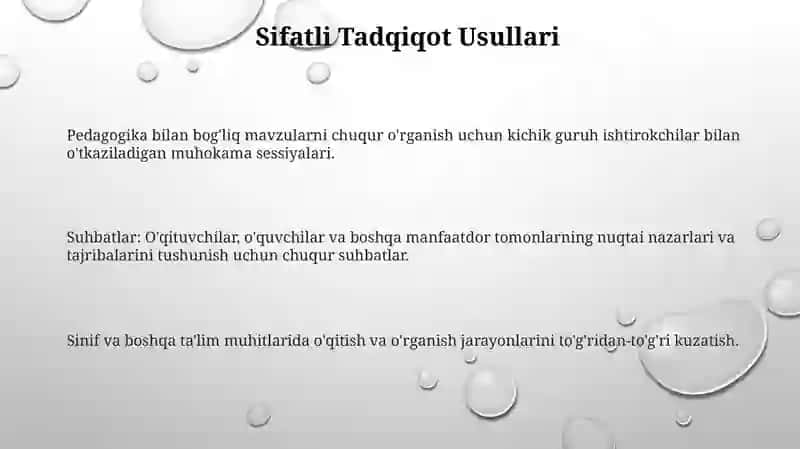 Pedagogika fan sifatida Pedagogikaning ilmiy tadqiqot metodlari 3