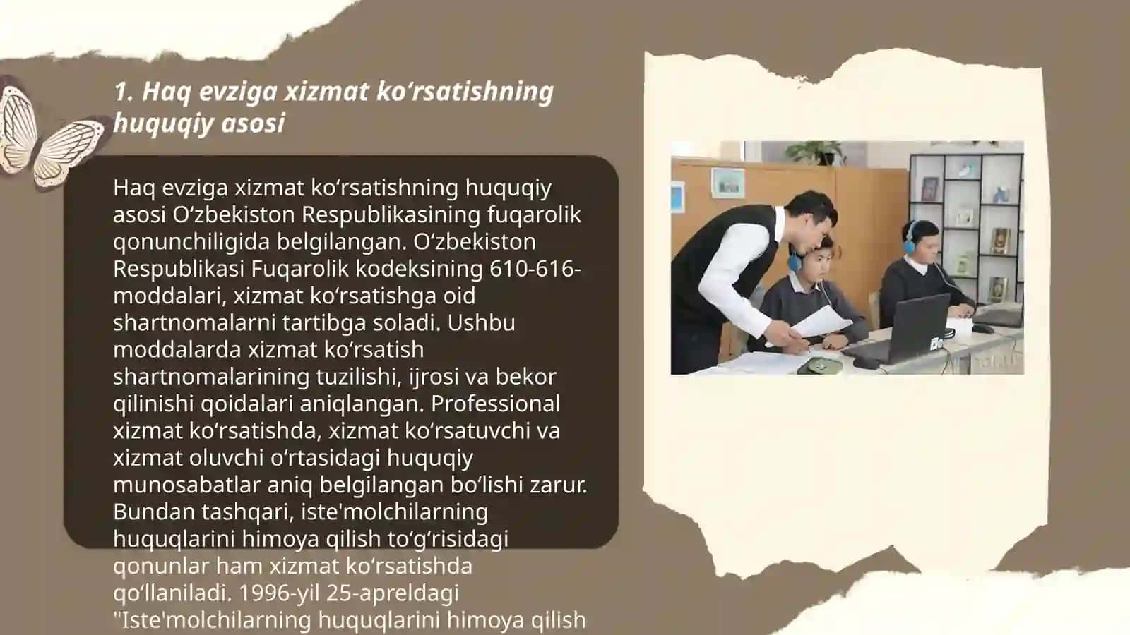 Haq evziga xizmat koʻrsatishning huquqiy asosi 3
