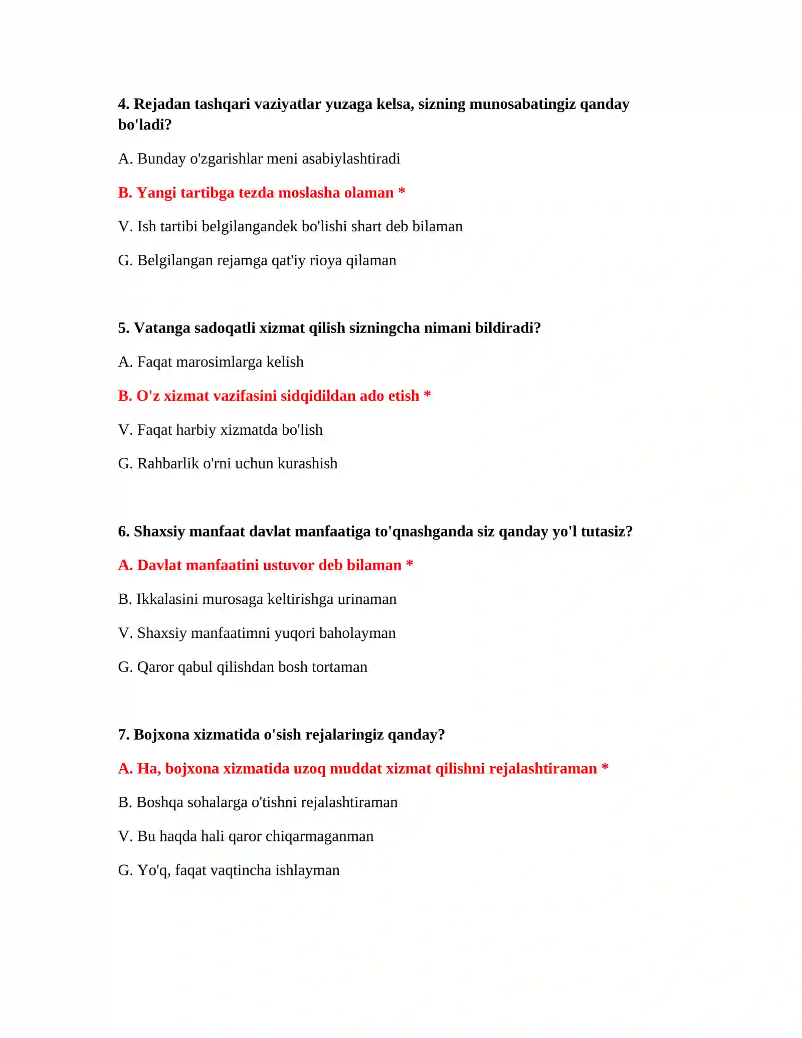 Bojxona psixologik test bazasi 3