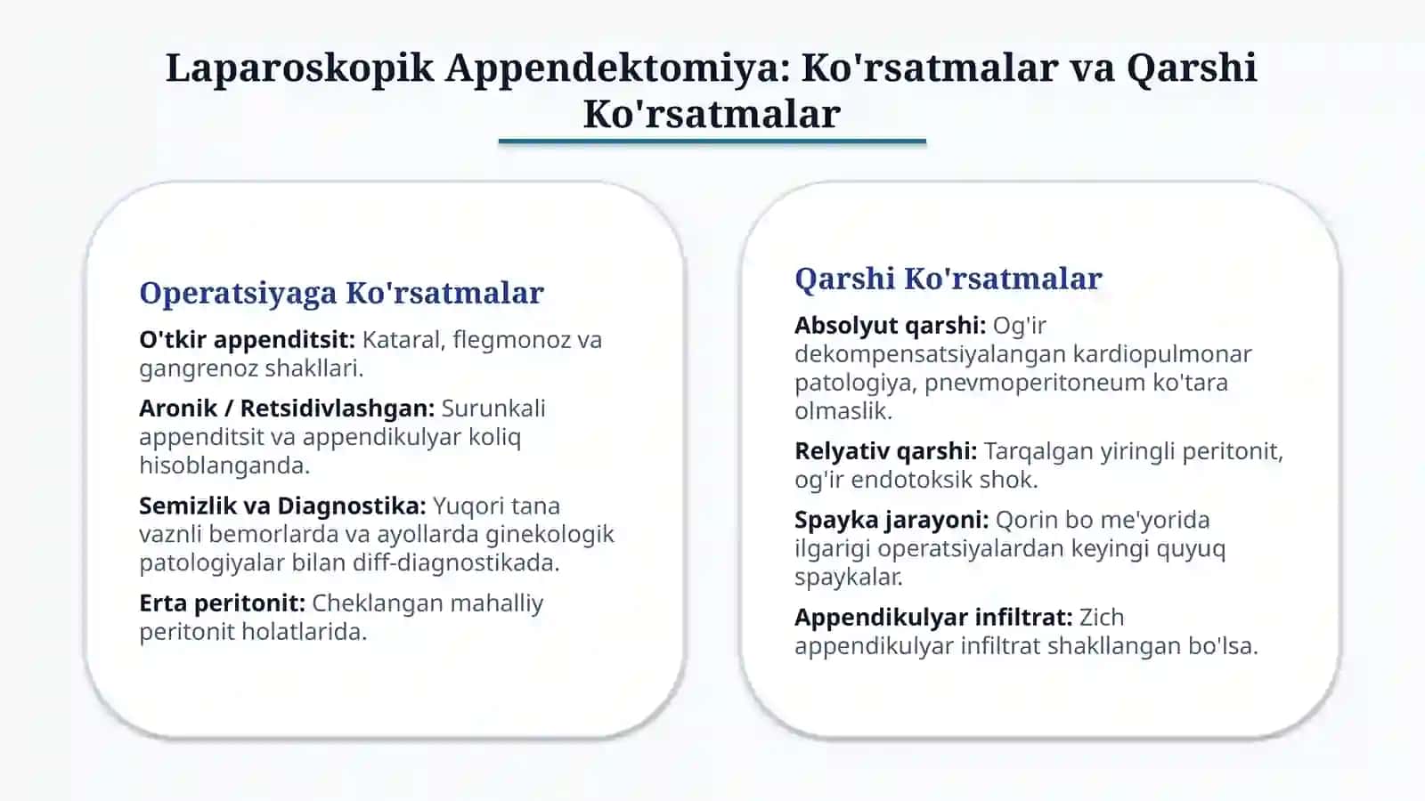Laparoskopik appendektomiya va qorin churralari — 15 slayd 3