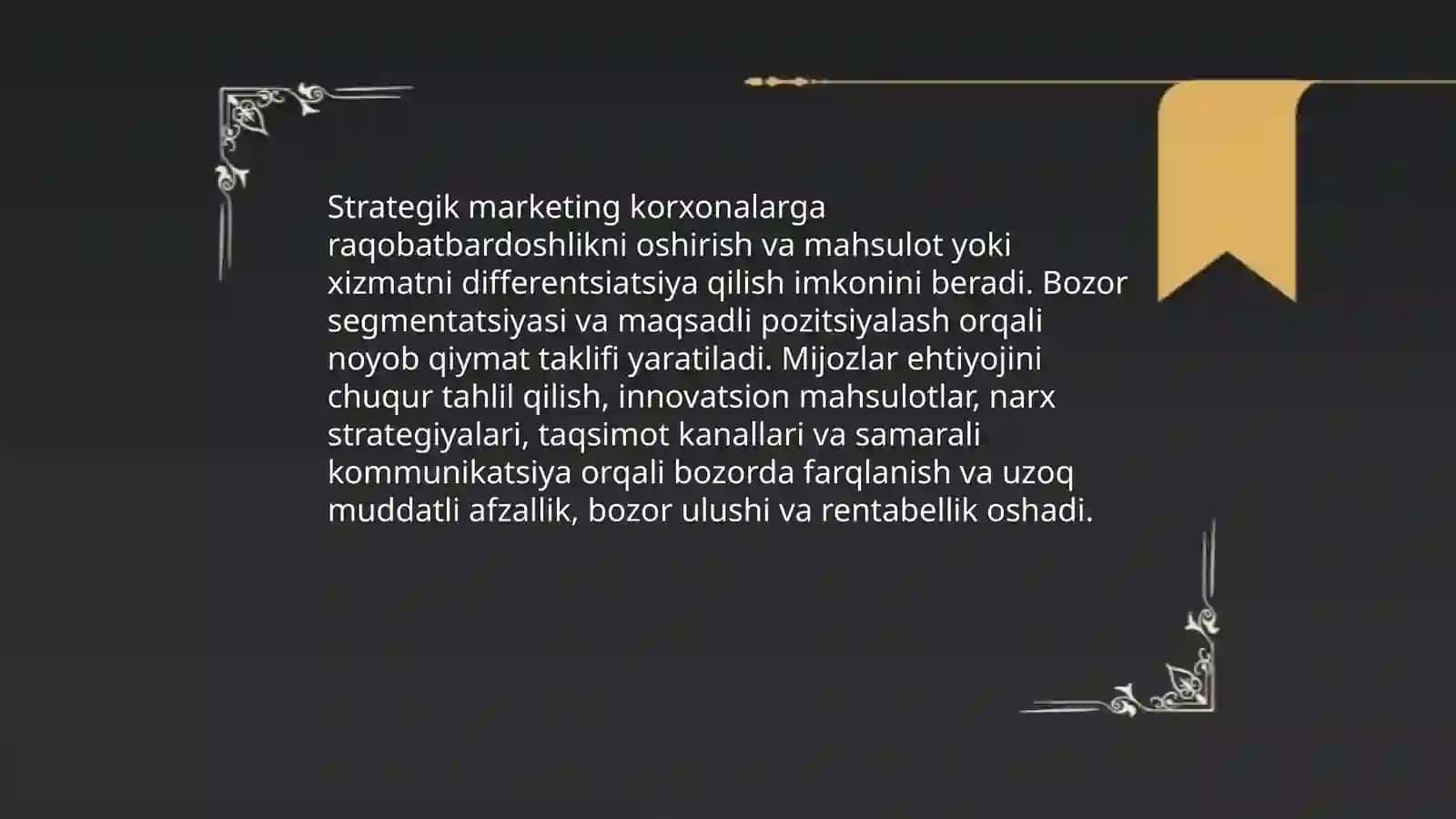 Nima uchun zamonaviy korxonalar strategik marketingga e'tibor berishmoqda 3