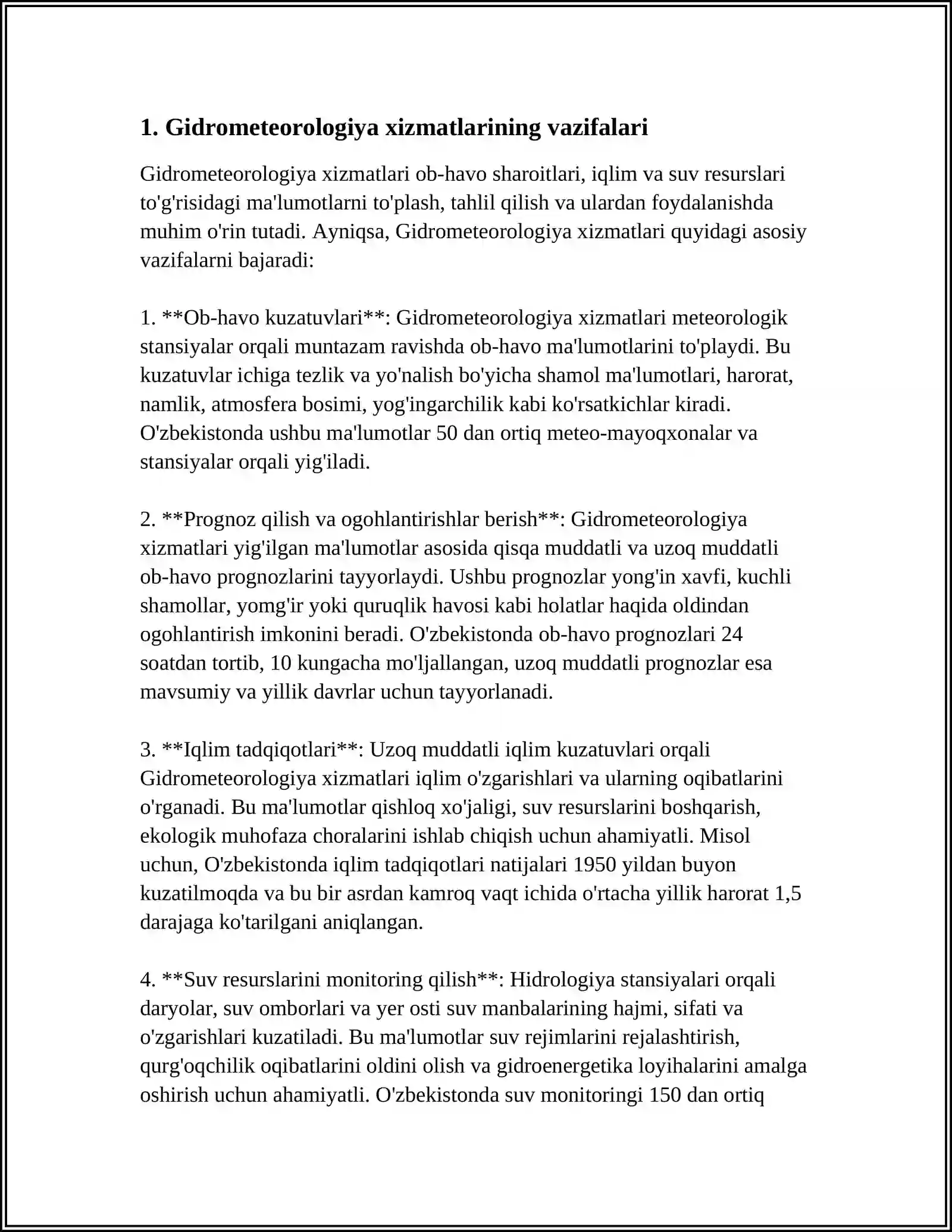 GIDROMETEOROLOGIYA XIZMATI AGENTLIGI HAQIDA 3