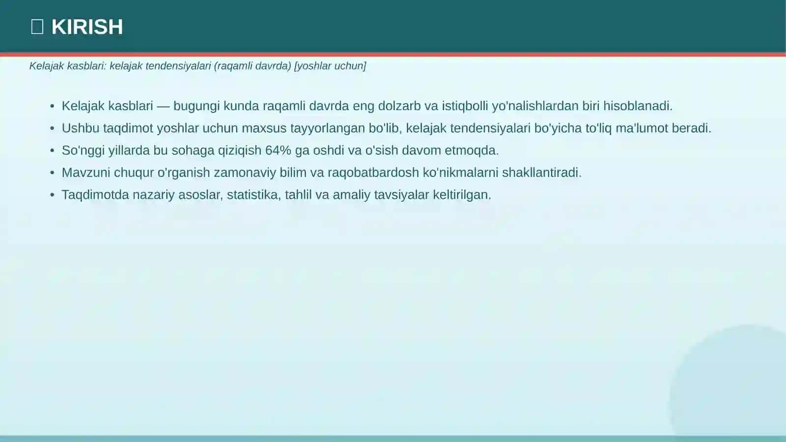 Kelajak kasblari 3