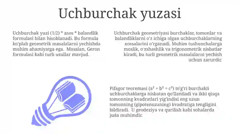 Uchburchak geometriyasi 3