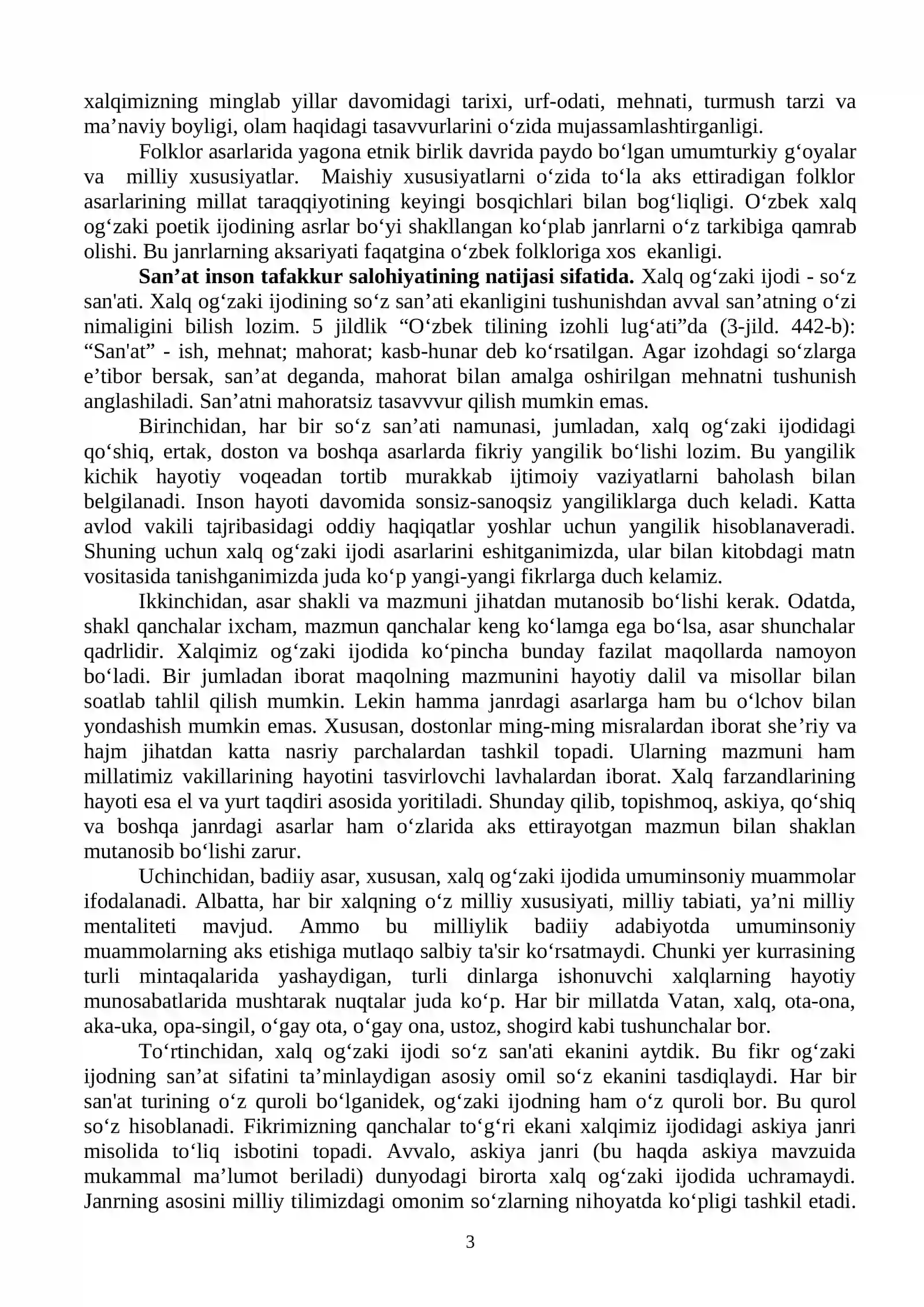 Xalq og‘zaki ijodi so‘z san’ati sifatida 3