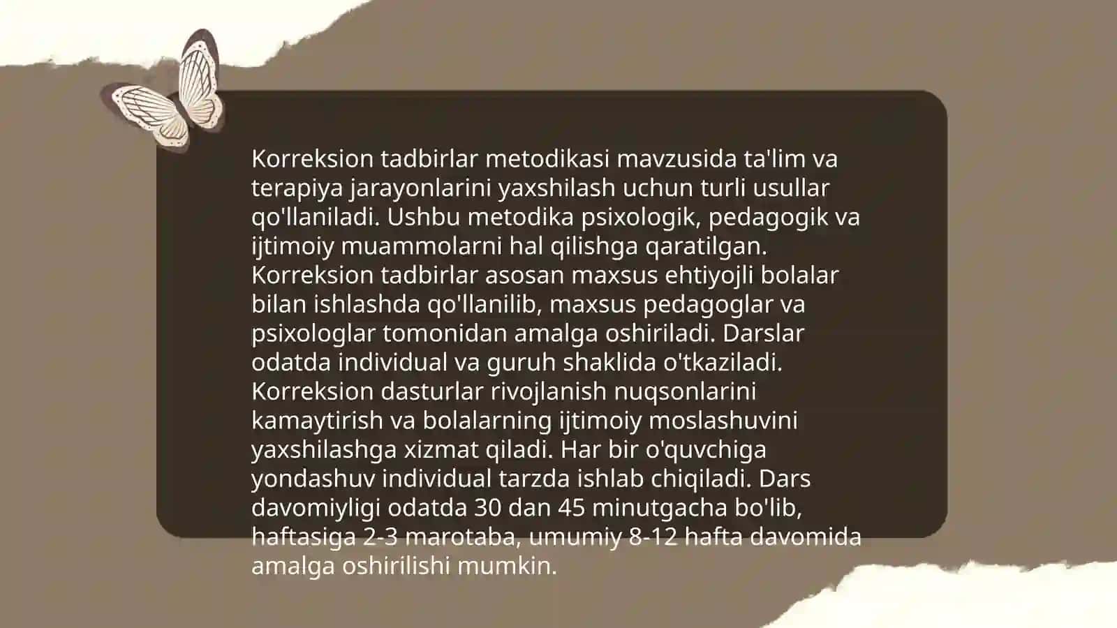 Korreksion tadbirlar olib boradigan psixologga qo'yiladigan talablar va ularning oʻziga xos xususiyatlari Panjiyeva Durdona PPS 22-17 3