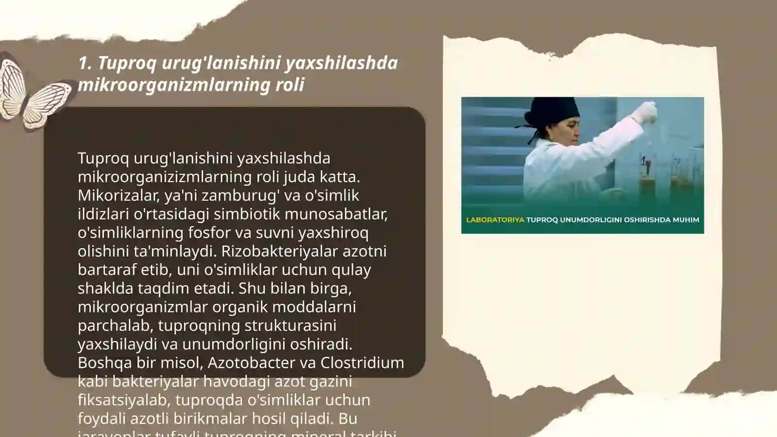 Tuproq unimdorligini oshirishda mikroorganizmlardan foydalanish 3